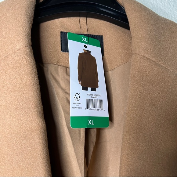 DKNY Women's Walker Wool Camel Coat Size XL - Picture 10 of 11